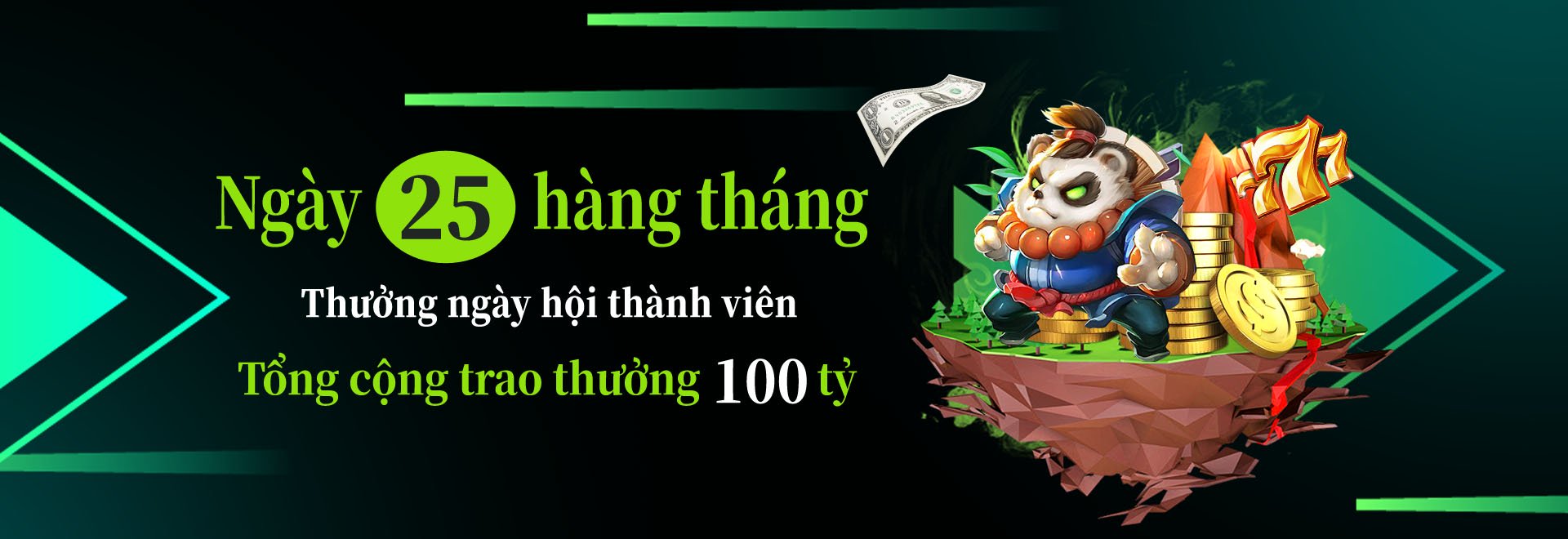 69VN thưởng ngày 25 hàng tháng 100 tỷ đồng